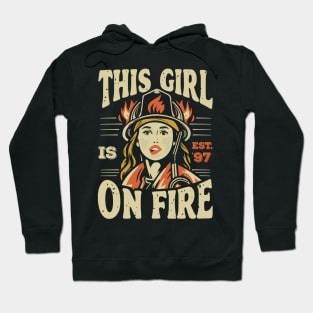 Fierce Firefighter Beauty Girl 97 Hoodie